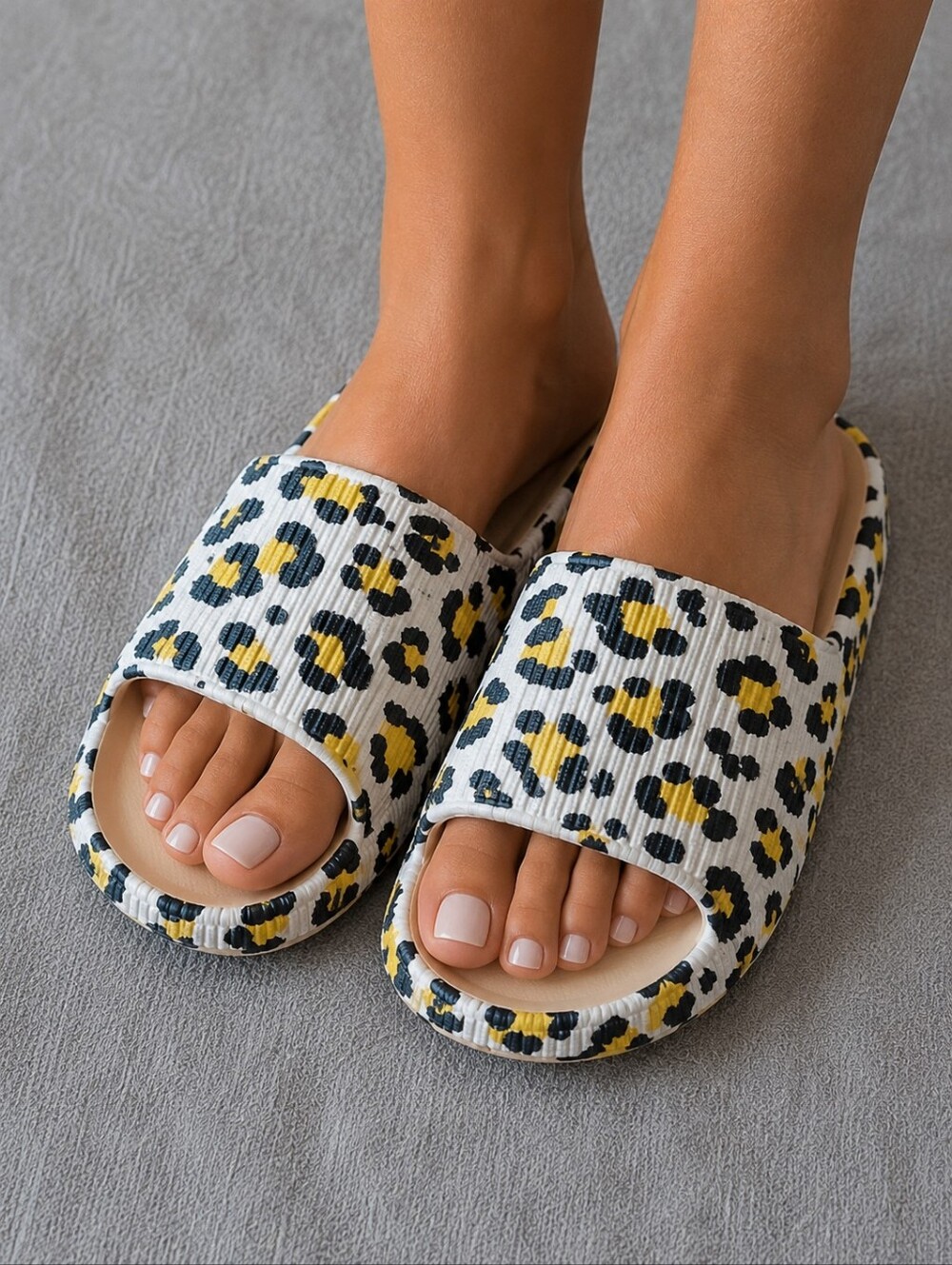 Animal Print Sandal Slides